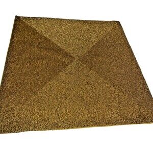 NWT 16" Square Pottery Barn Beaded Amber Gold